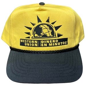 Vintage Western Union two tone printed snapback hat